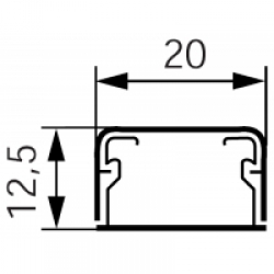 Короб 20x12,5 Мини-плинтус (кабель канал) DLPlus 20x12,5 одноканальный