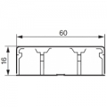 Короб 60x16 Мини-плинтус (кабель канал) DLPlus 60x16 трехканальный