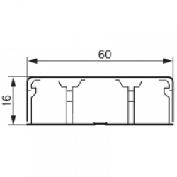 Короб 60x16 Мини-плинтус (кабель канал) DLPlus 60x16 трехканальный