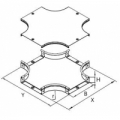 Ответвитель ДКС-36180 Ответвитель для лотка DPX крестобразный 50х50